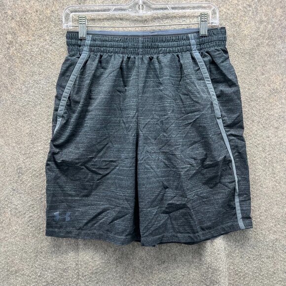 Under Armour Shorts Mens Medium Black Gray HeatGear Loose Fit Athletic - Picture 1 of 11